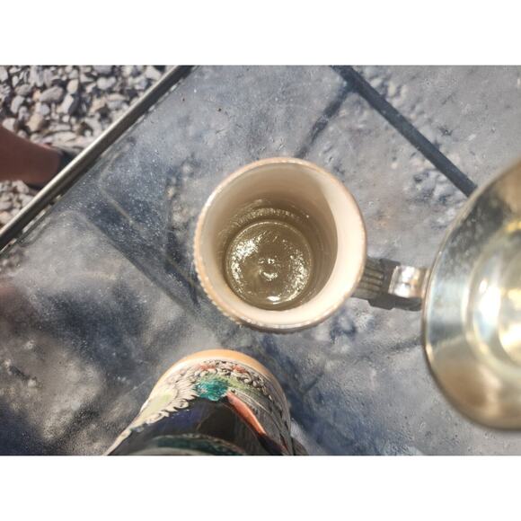 Hand Painted West German Handarbeit Gerzit Lidded Stein, and 1 one unknown maker - Picture 11 of 13